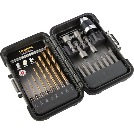 All-Source 21-Piece Titanium Drill and Drive Set 421321DB